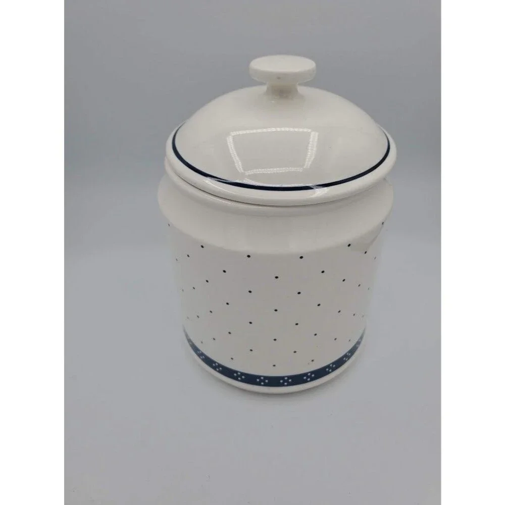 VTG Country Goose Ceramic Canister Jar 9 x 6 inches Grannycore Cottagecore
